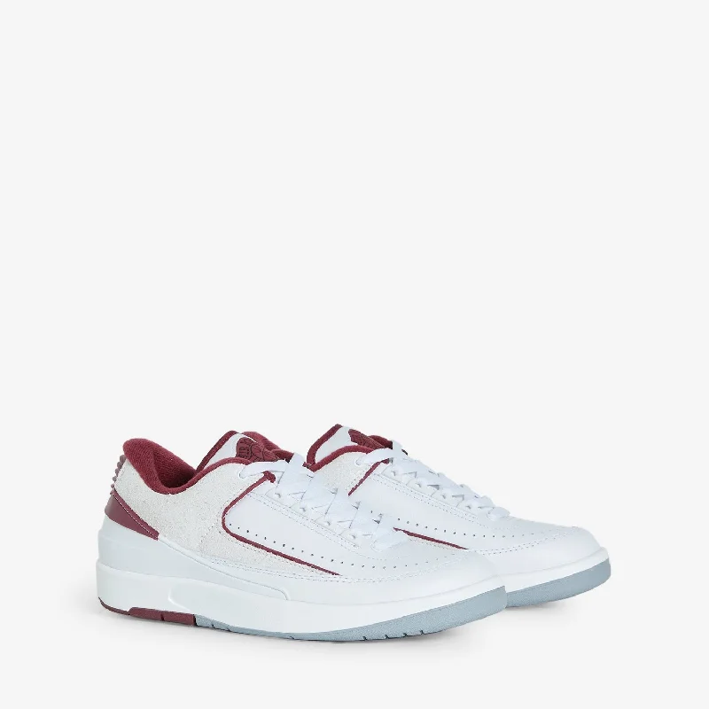 Air Jordan 2 Retro Low White | Cherrywood Red | Lt Steel Grey