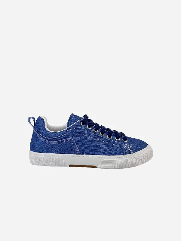 Aster Women's Denim Vegan Sneakers | Dark Blue