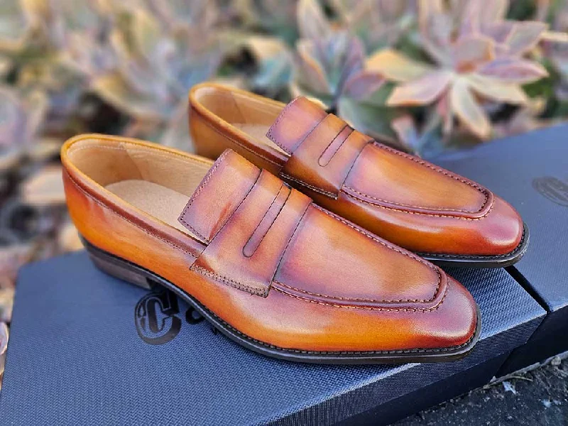 Patina Finished Penny Loafer