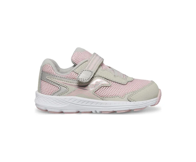 Saucony Toddler Girls Ride 10 Jr. Velcro Sneaker Blush