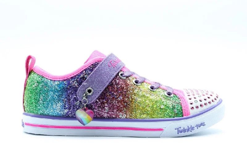 Skechers Little Girls Twinkle Toes - Sparkle Lite Velcro Multi