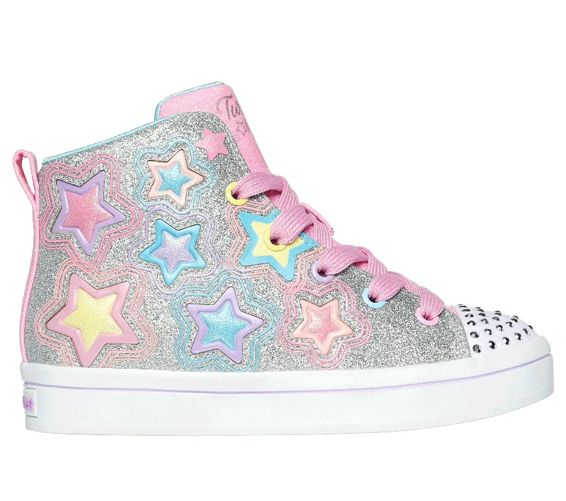 Skechers Little Girls Twi-Lites 2.0 - Star Gloss Silver / Multi