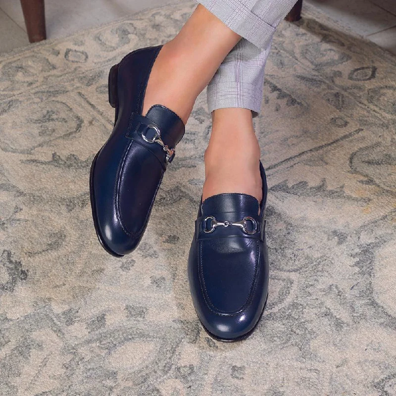 The Malco Blue Men's Handcrafted Leather Loafers Tresmode