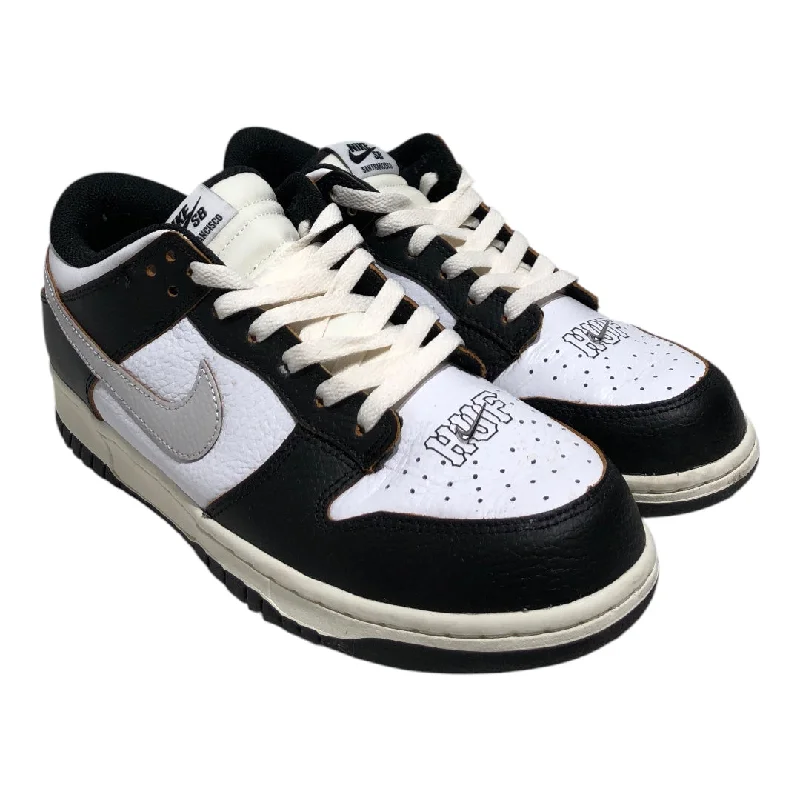 NIKE/Low-Sneakers/US 9/Leather/WHT/Nike SB HUF COLLAB