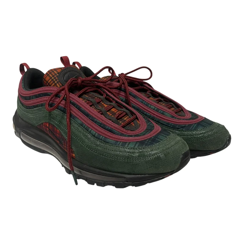 NIKE/AIR MAX 97 NRG/Low-Sneakers/US 12/Plaid/Cotton/GRN/AT6145-600