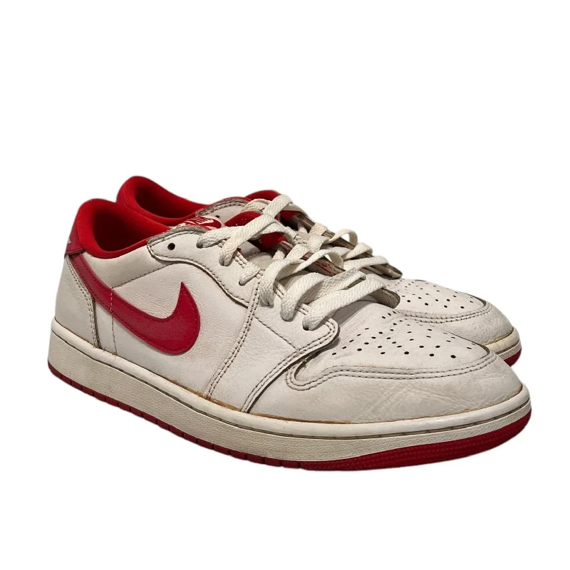 Jordan/Low-Sneakers/US 10/Leather/RED/Jordan 1 University Red Custom