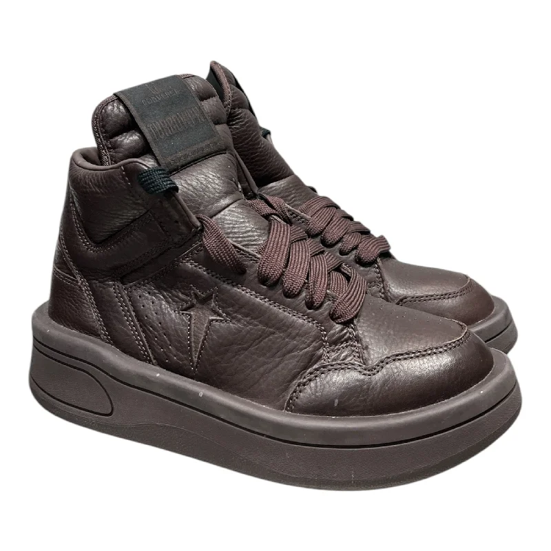 RICK OWENS DRKSHDW/Hi-Sneakers/US 7/Leather/BRW/