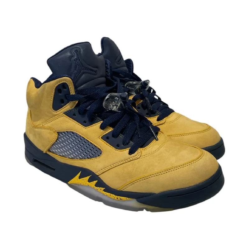 Jordan/Hi-Sneakers/US 10.5/Border/Suede/YEL/Jordan 5 Retro Michigan (2019)