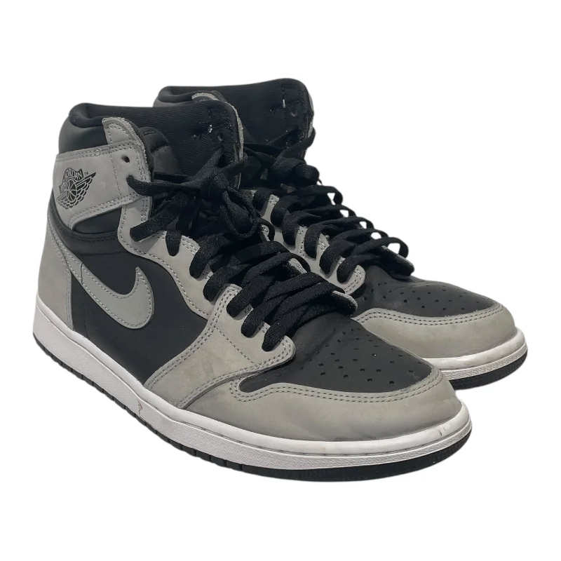 NIKE/Hi-Sneakers/US 10.5/Border/Leather/GRY/Jordan 1