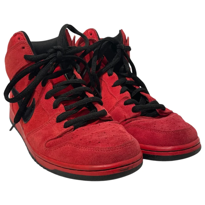 NIKE/DUNK HIGH PRO SB/Hi-Sneakers/US 9.5/Suede/RED/305050-600