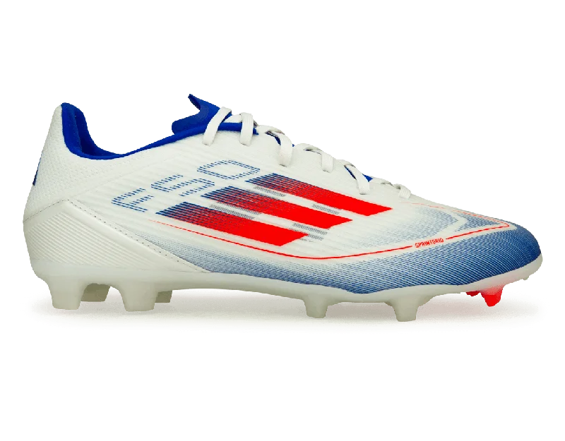 adidas Men's F50 League FG/MG White/Lucid Blue