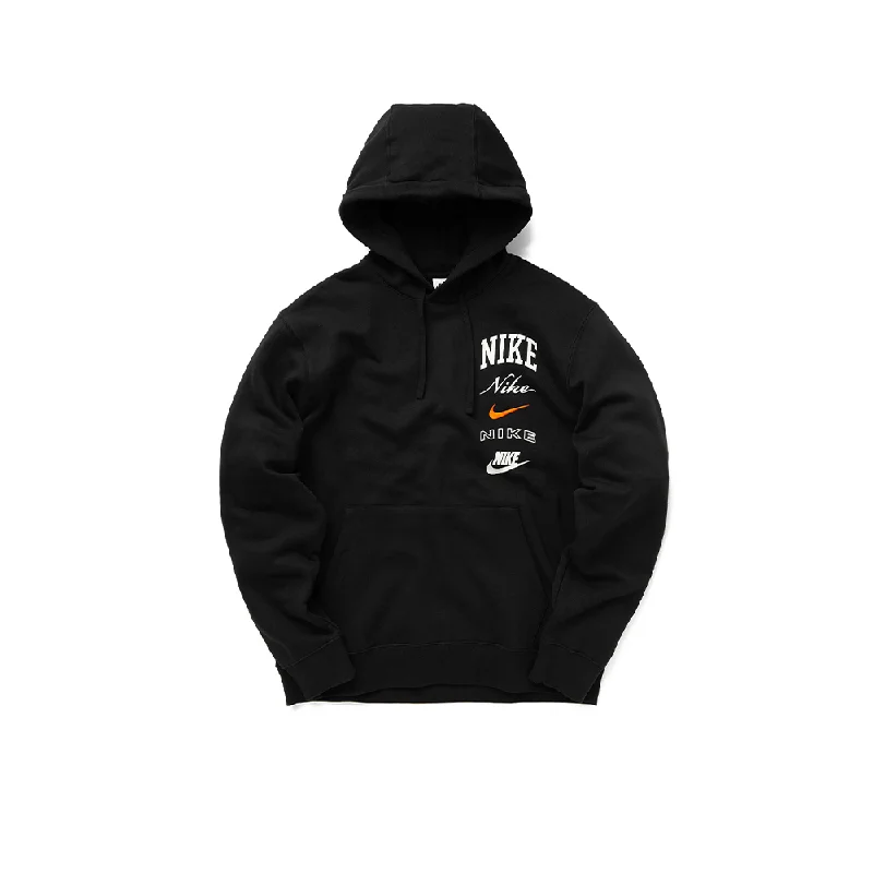 Club Fleece Pullover Hoodie 'Black/Safety Orange'