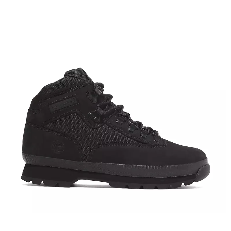 Euro Hiker Mid Lace-up Boot 'Black Nubuck'