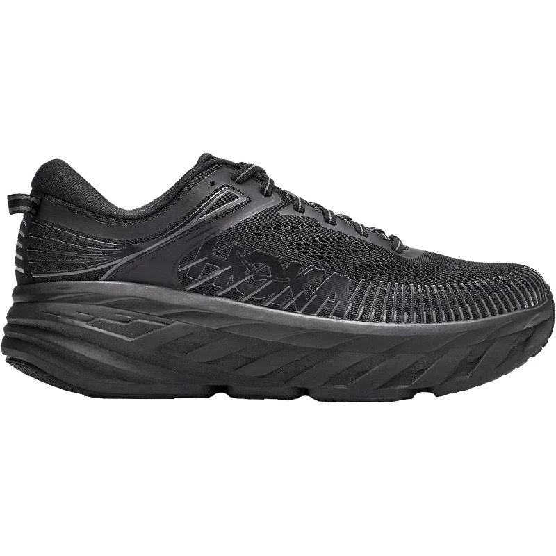 Men's Hoka One One Bondi 7 Black/Black Mesh