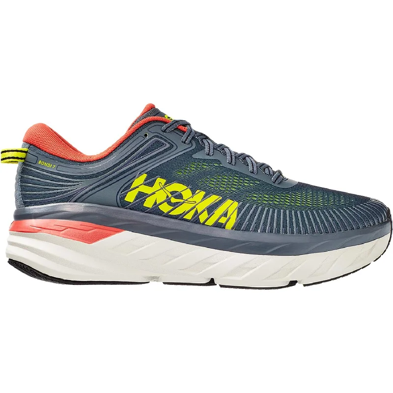 Men's Hoka One One Bondi 7 Turbulence/Chili Mesh