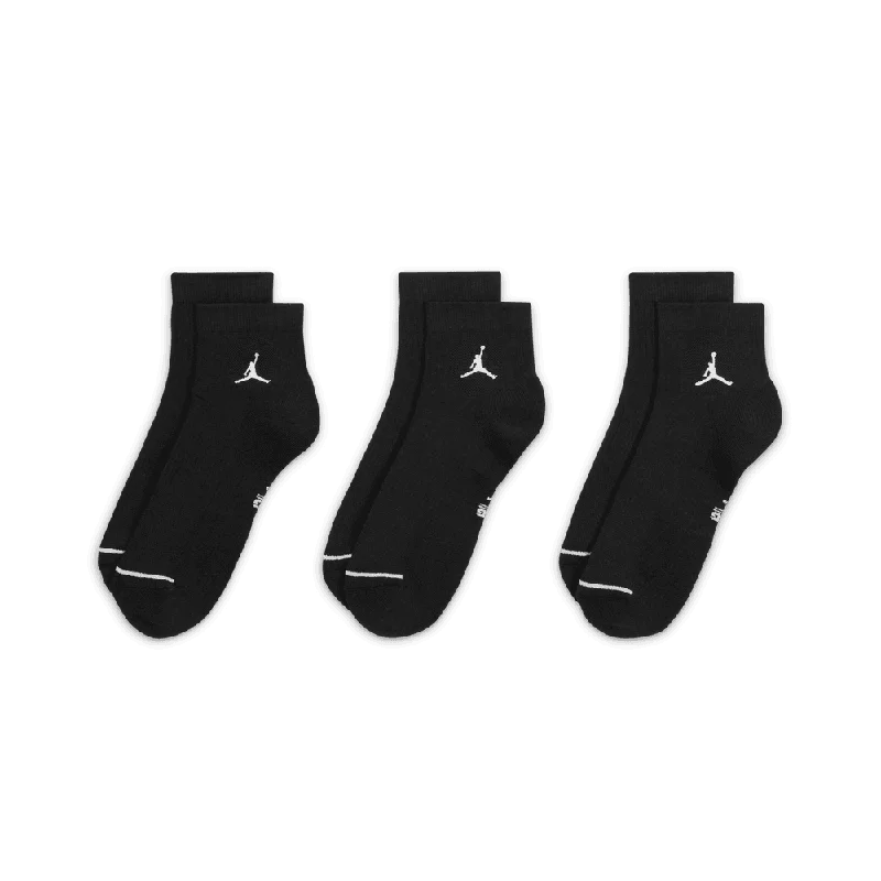 Jordan Everyday Ankle Socks (3 Pairs) 'Black/White'