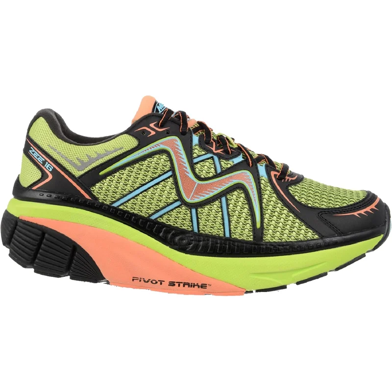 Men's MBT Zee 16 Running Shoe Lime/Peach Mesh