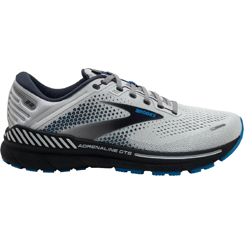 Men's Brooks Adrenaline GTS 22 Oyster/India Ink/Blue Mesh