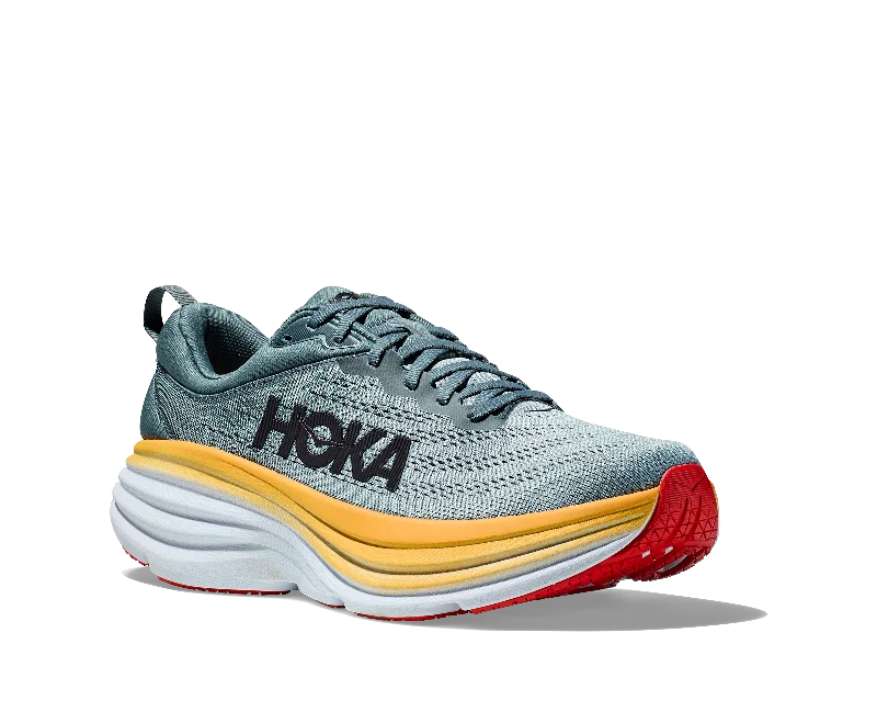 Men's Hoka Bondi 8 Color: Goblin Blue / Mountain Spring (WIDE WIDTH)