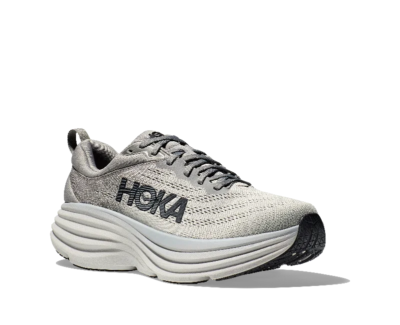 Men's Hoka Bondi 8 Color: Sharkskin / Harbor Mist (EXTRA WIDE WIDTH)