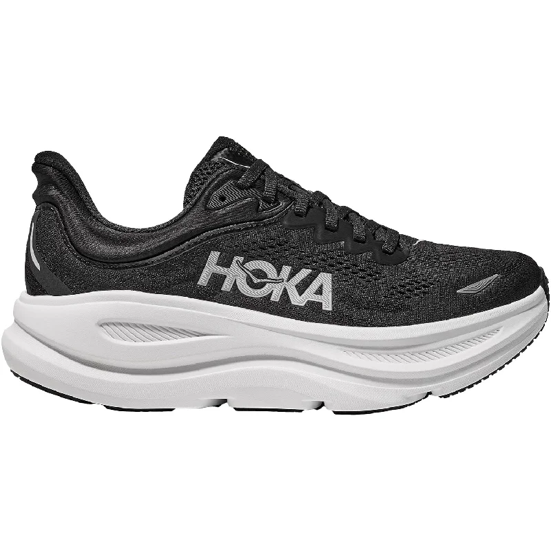 Men's HOKA Bondi 9 Black/White Mesh