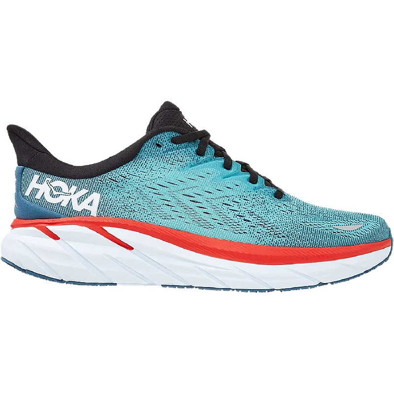 Men's Hoka One One Clifton 8 Real Teal/Aquarelle Mesh