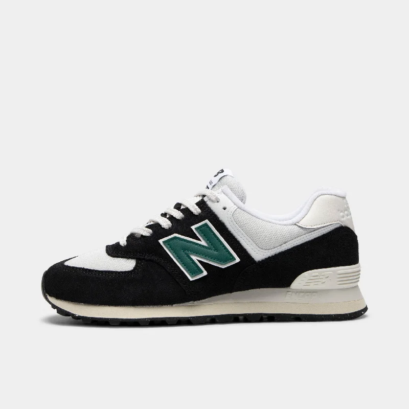 New Balance 574 Black / Green - White