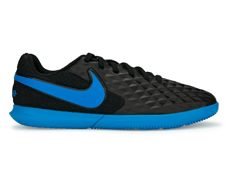 Nike Kids Legend 8 Club Indoor Soccer Shoes Black/Blue Hero