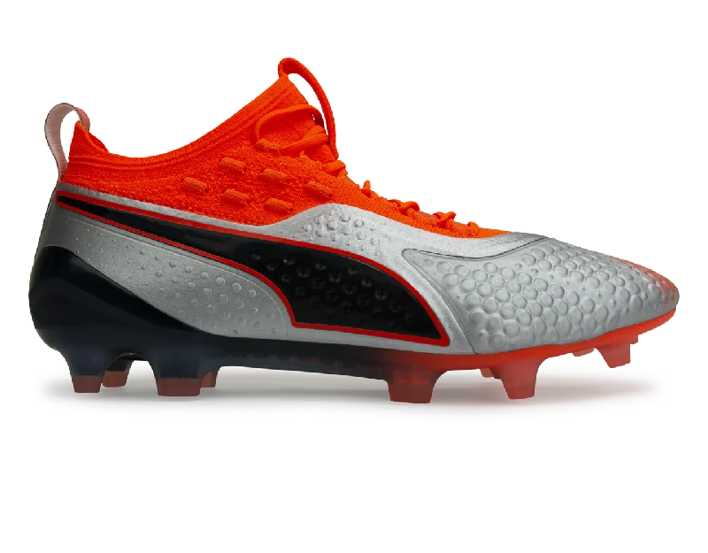 PUMA Men's One 1 Syn FG/AG Silver Orange/Black