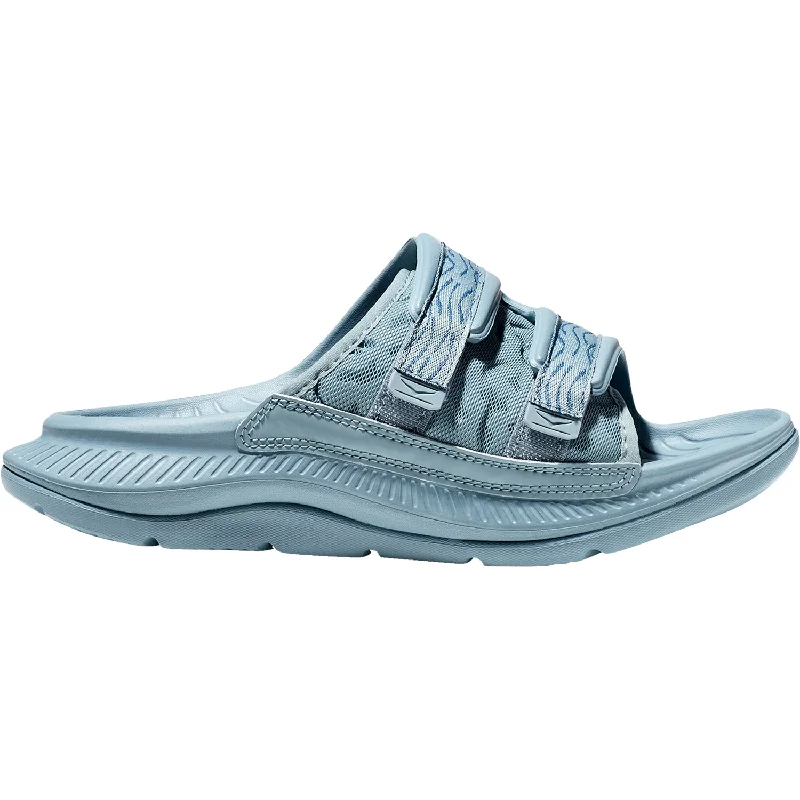 Unisex Hoka Ora Luxe Stone Blue/Blue Steel EVA